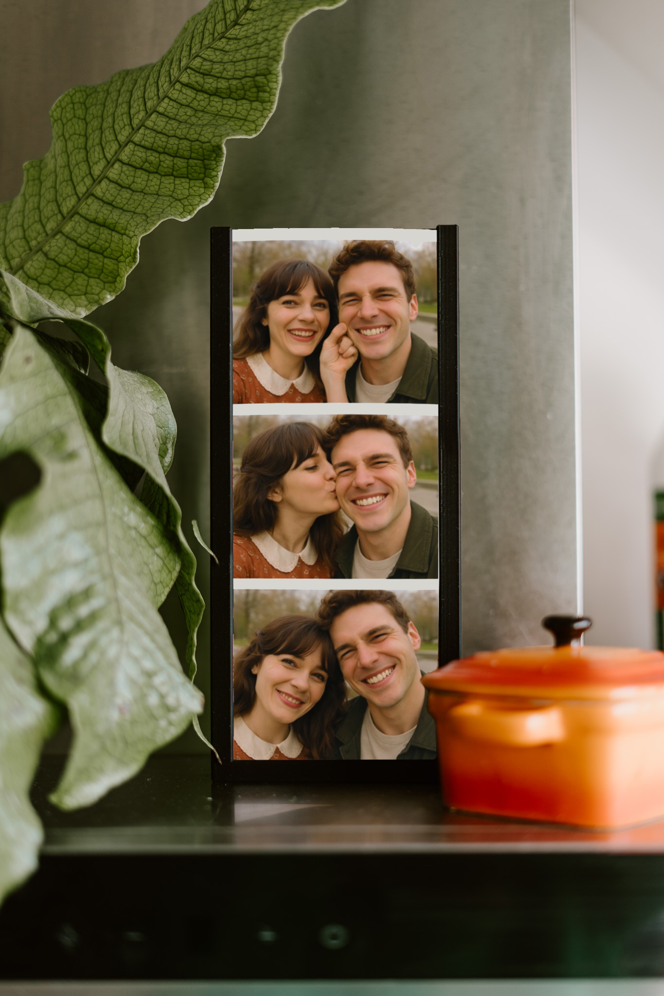 WisselFrame Fotobooth met fotobooth foto's in een kast